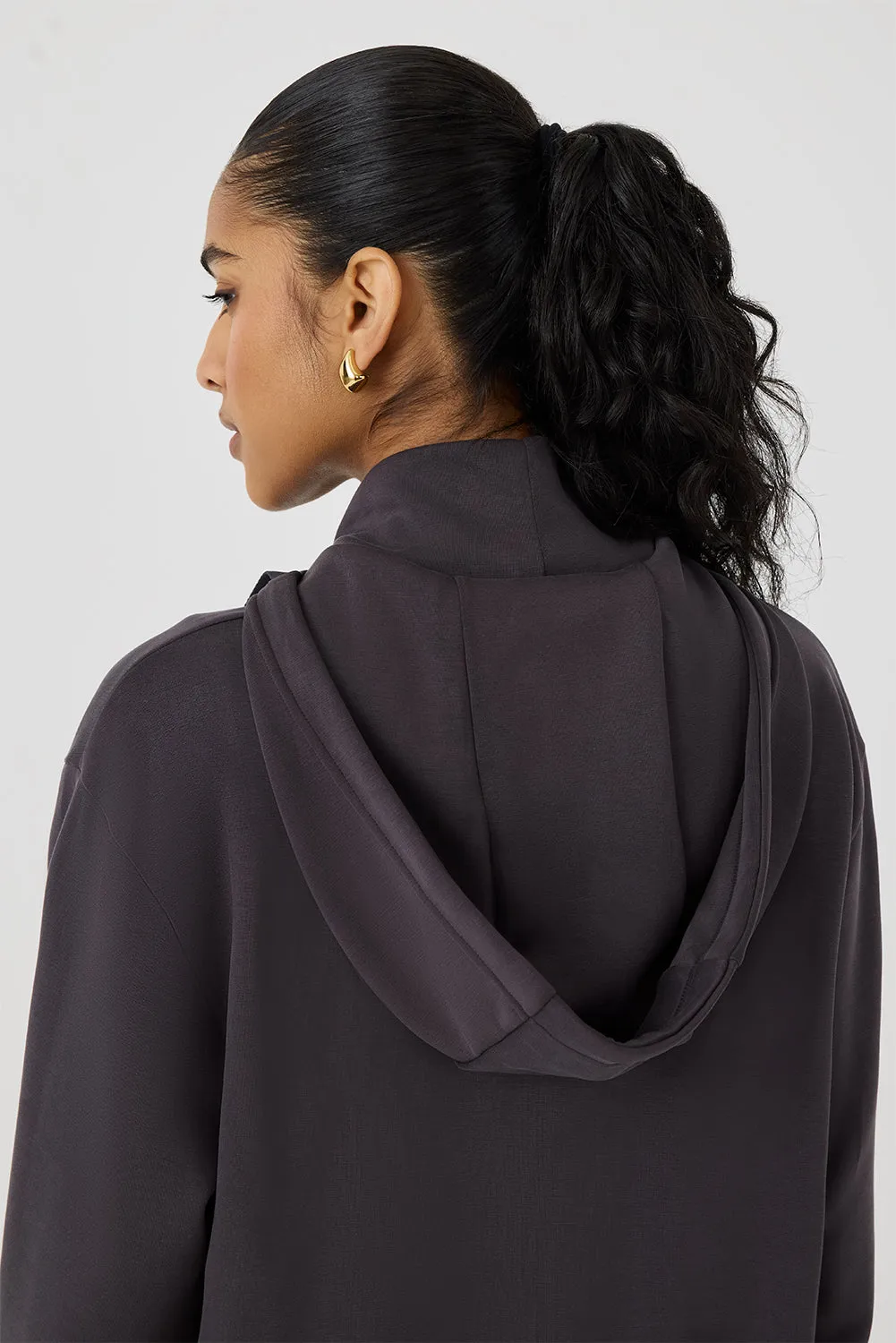 High Neck Hoodie