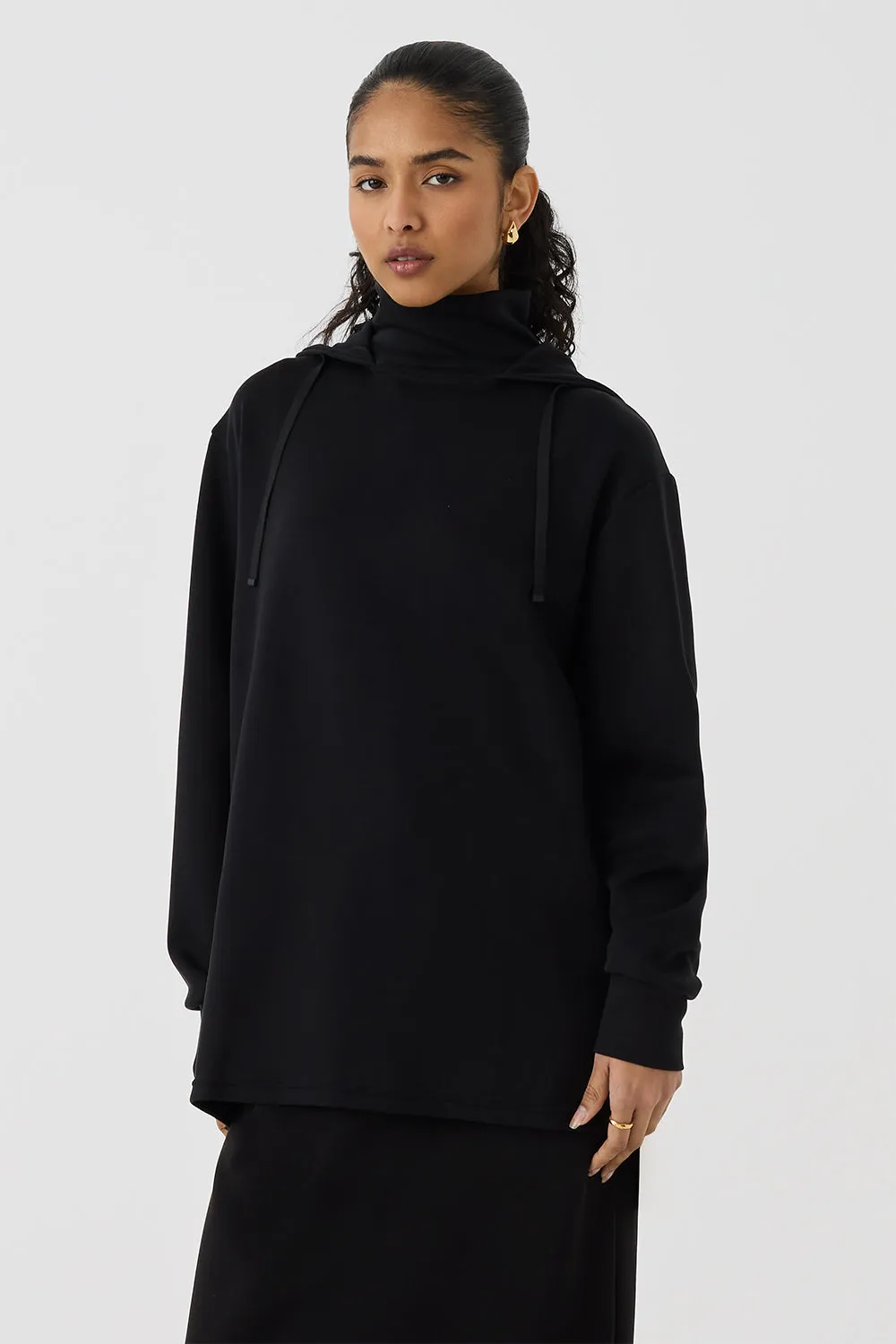 High Neck Hoodie