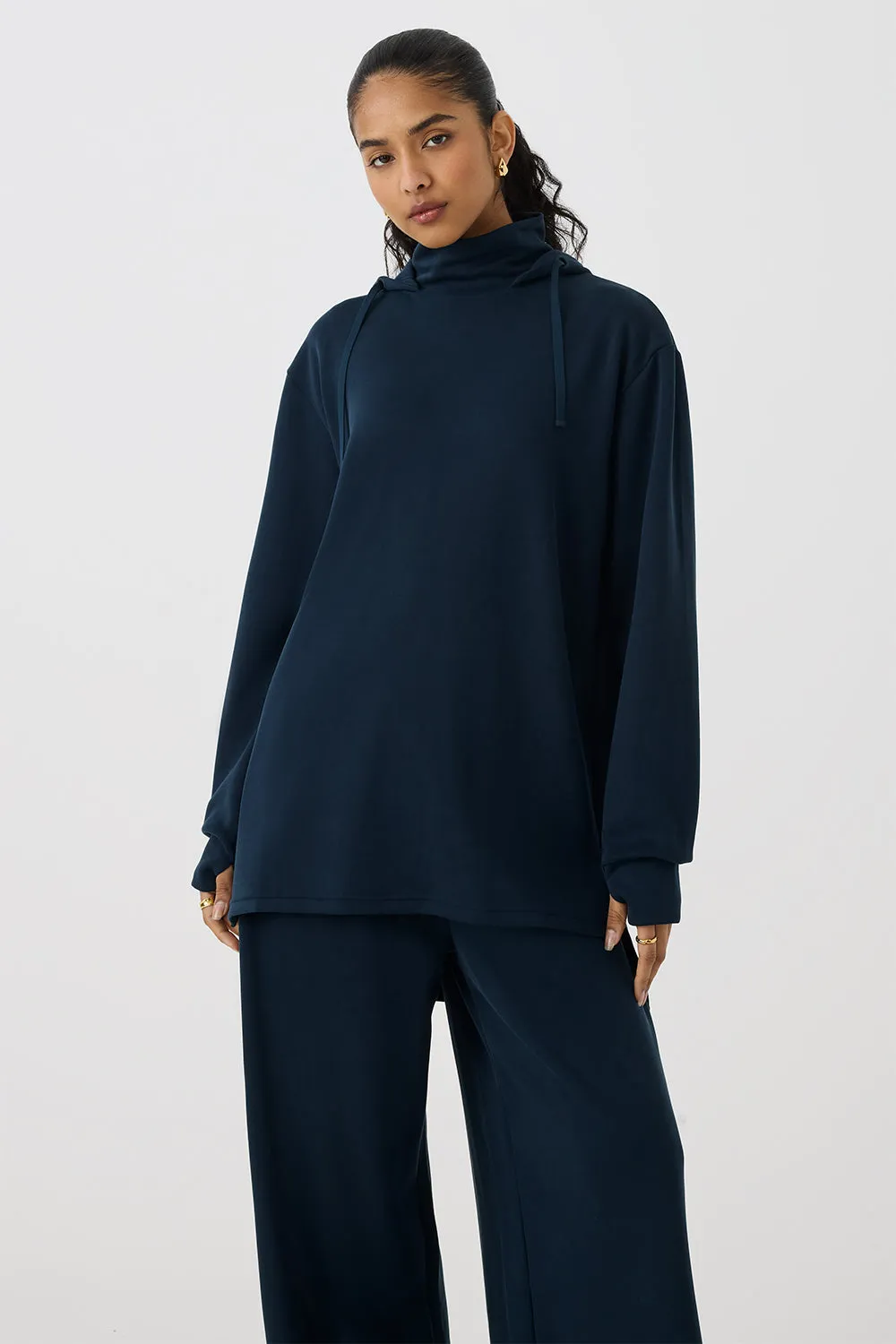High Neck Hoodie