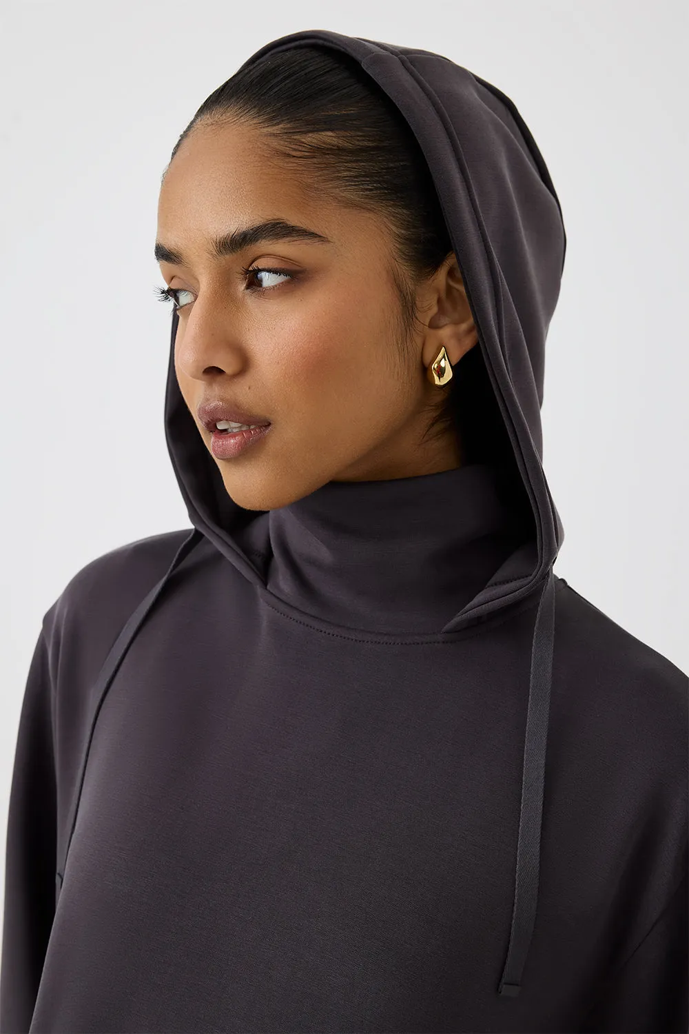 High Neck Hoodie
