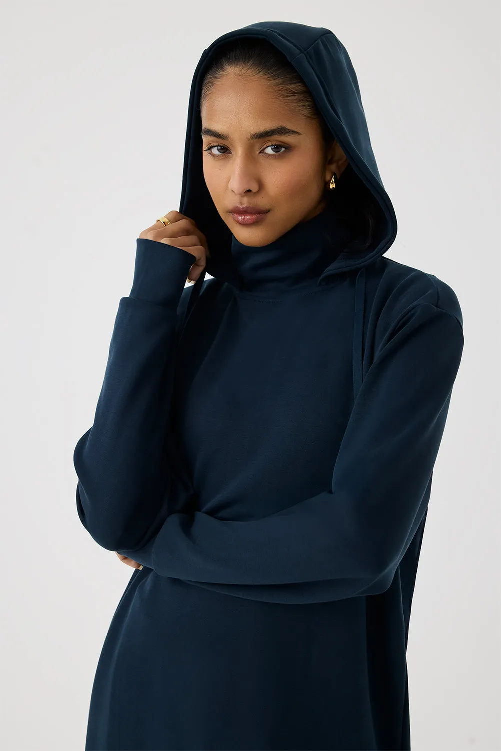 High Neck Hoodie