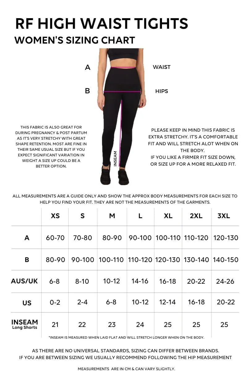 High Waist Long Shorts - Fireworks
