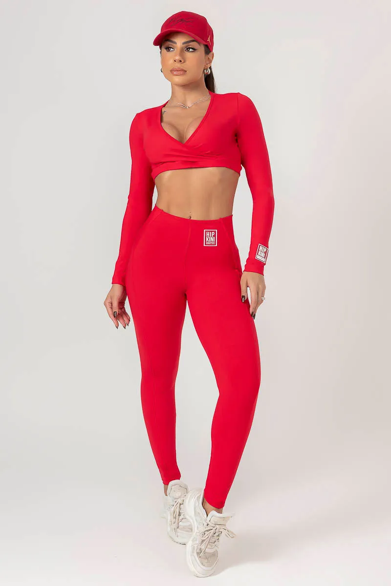 Hipkini Red Haute Cropped Top