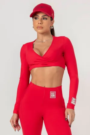 Hipkini Red Haute Cropped Top