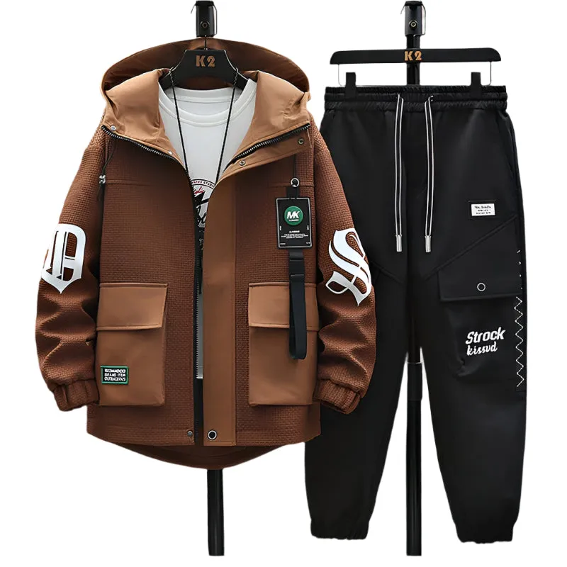 Hooded Jacket & Pant Matching Set