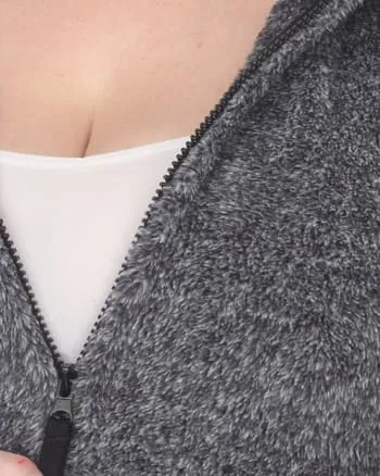 Hooded Sherpa Jacket | Charcoal