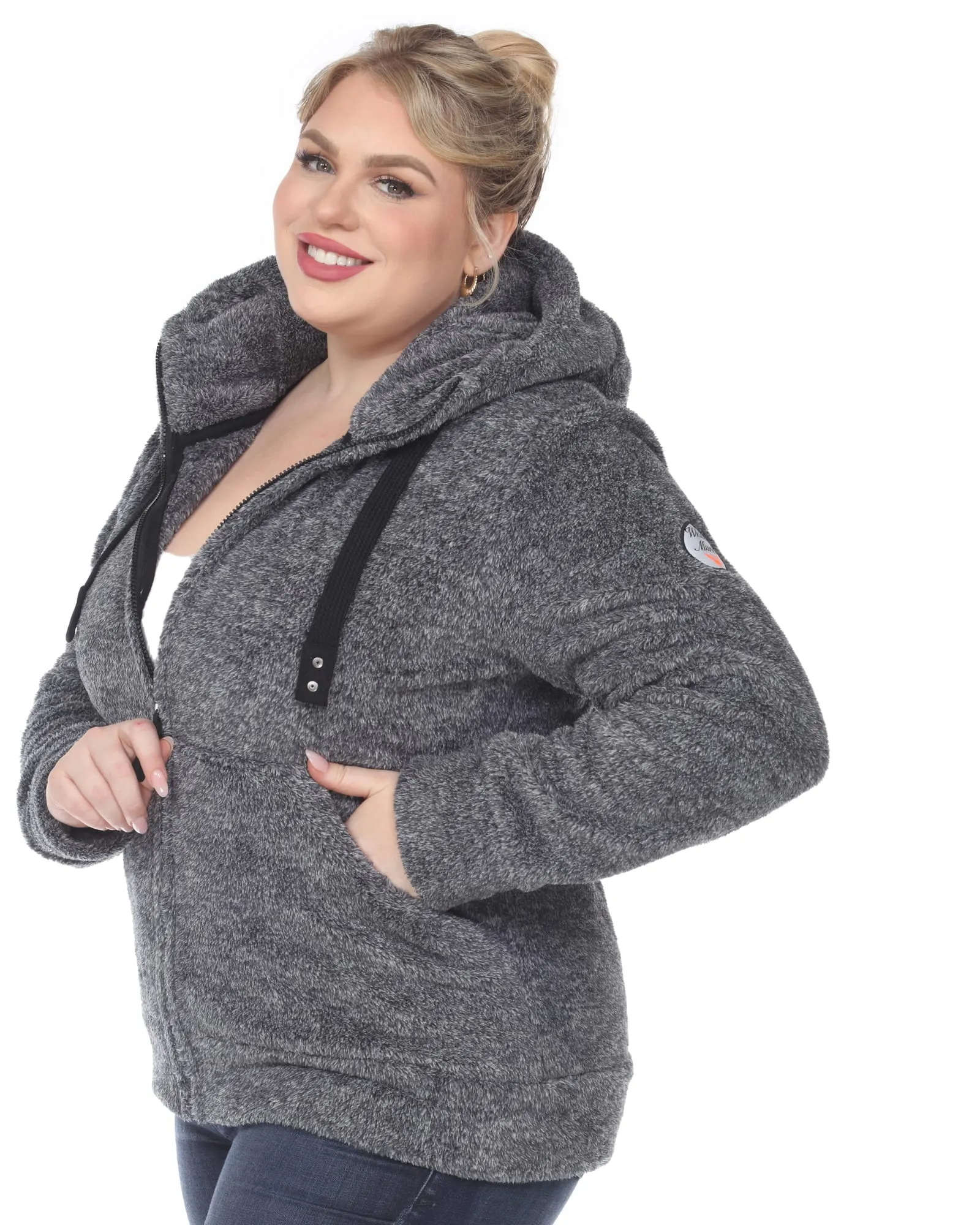 Hooded Sherpa Jacket | Charcoal