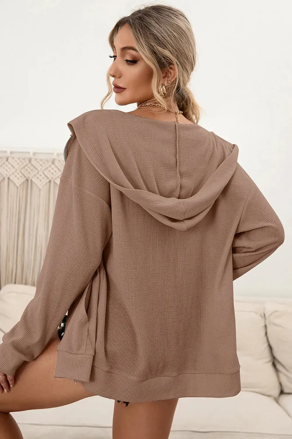 Hooded Sweater Dress Pullover