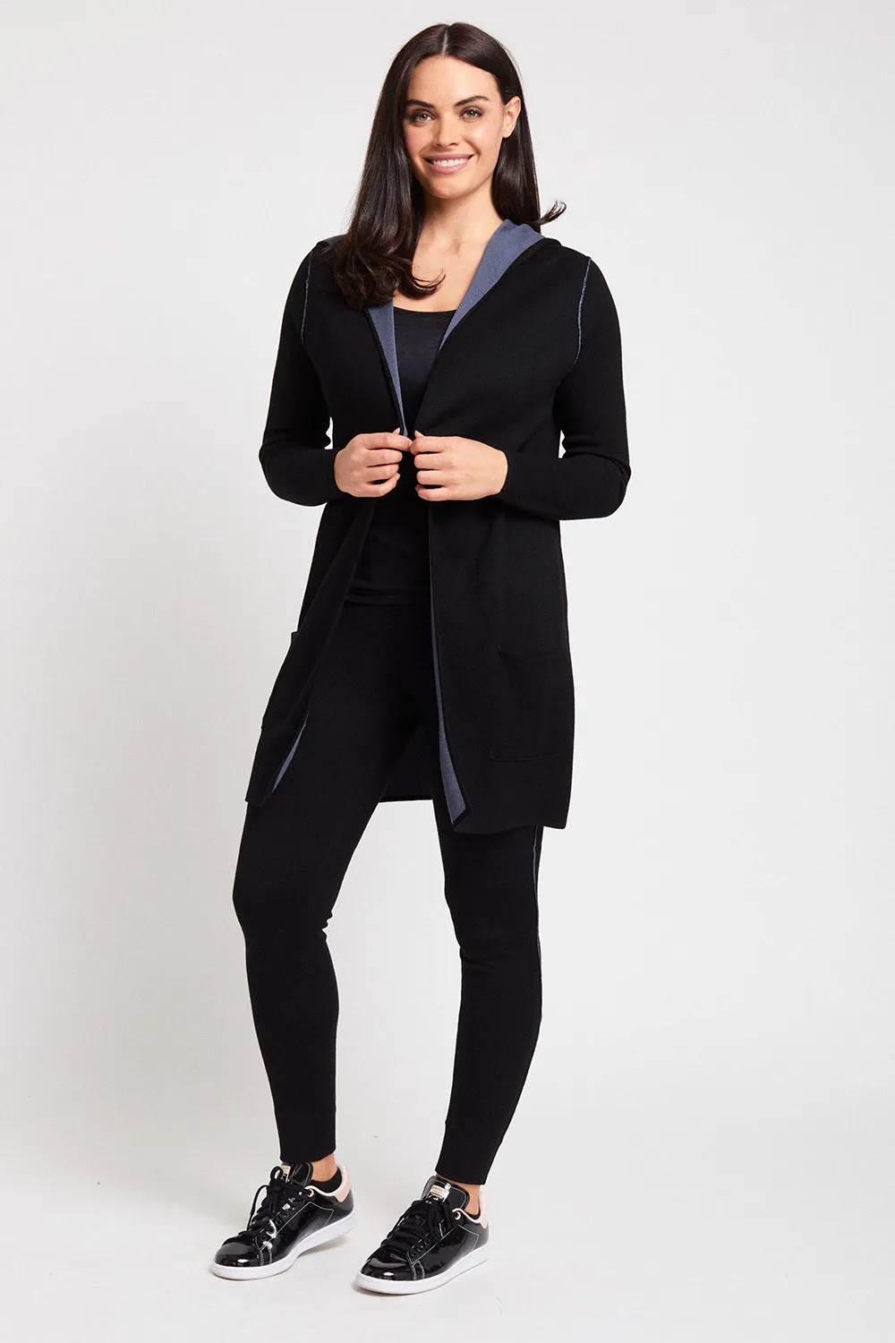 Hoody Cardigan - Shadow Knits- FINAL SALE