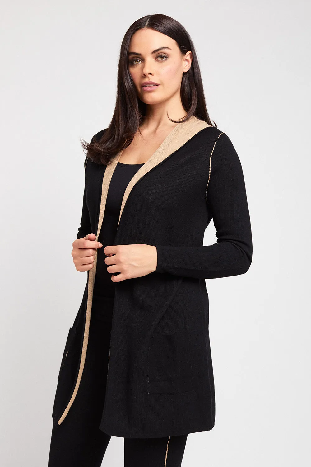 Hoody Cardigan - Shadow Knits- FINAL SALE