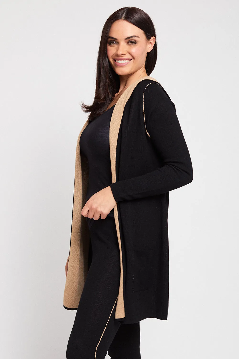 Hoody Cardigan - Shadow Knits- FINAL SALE