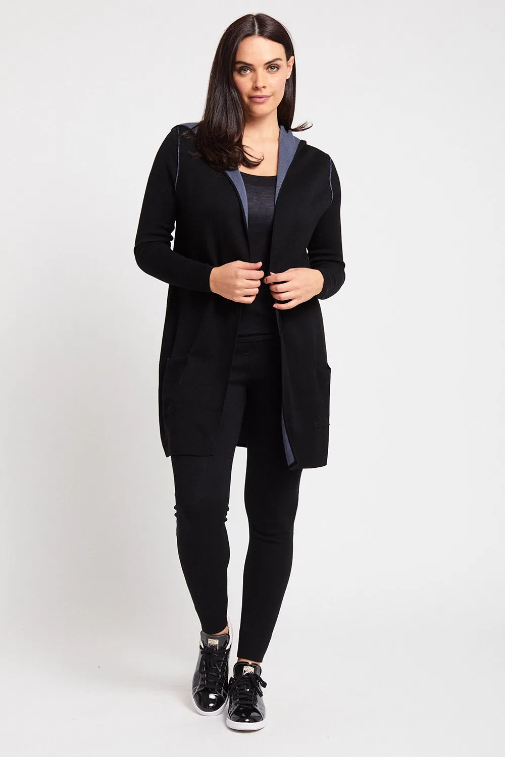 Hoody Cardigan - Shadow Knits- FINAL SALE