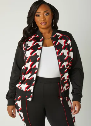 Houndstooth Track Jacket