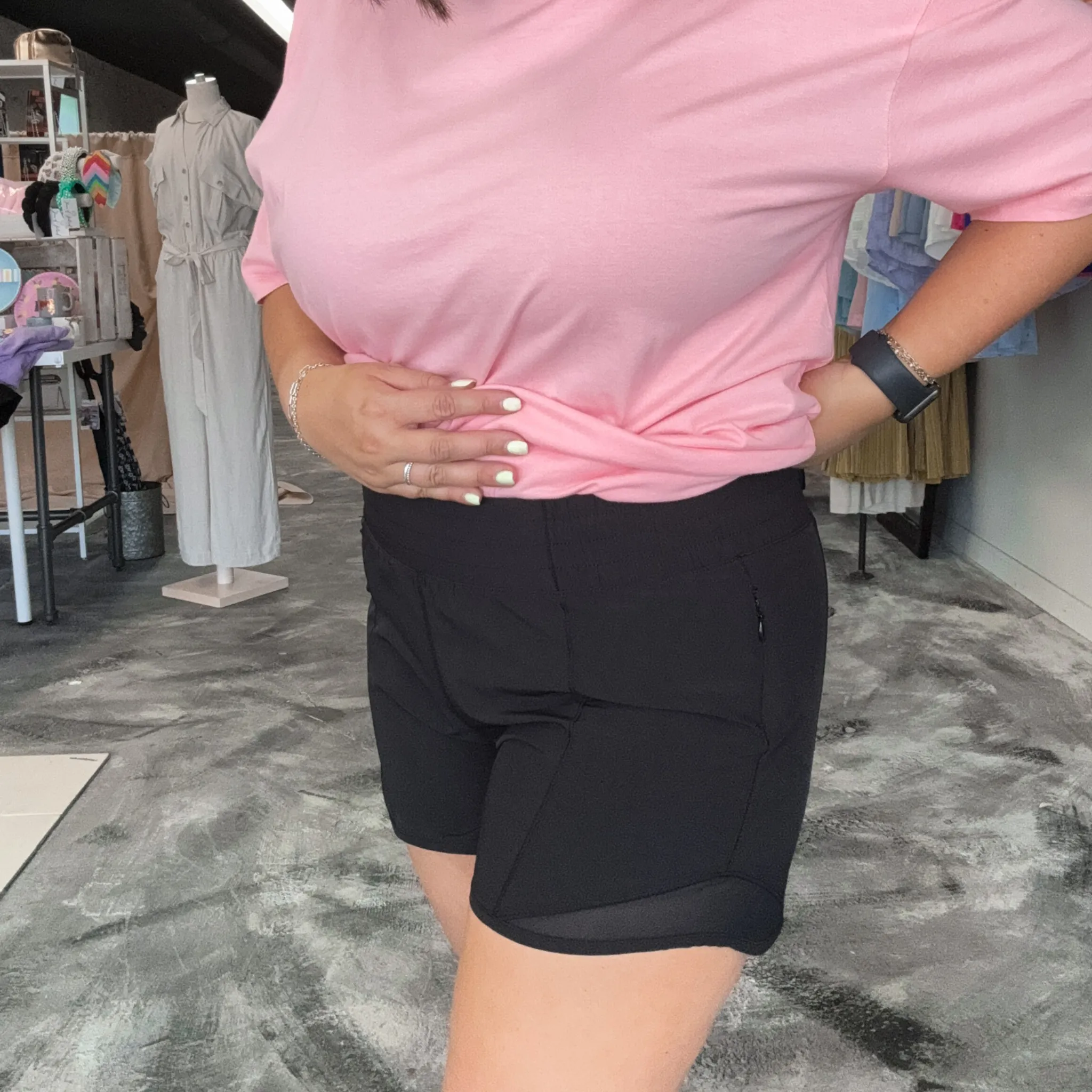 Hustling Hard Black Active Shorts