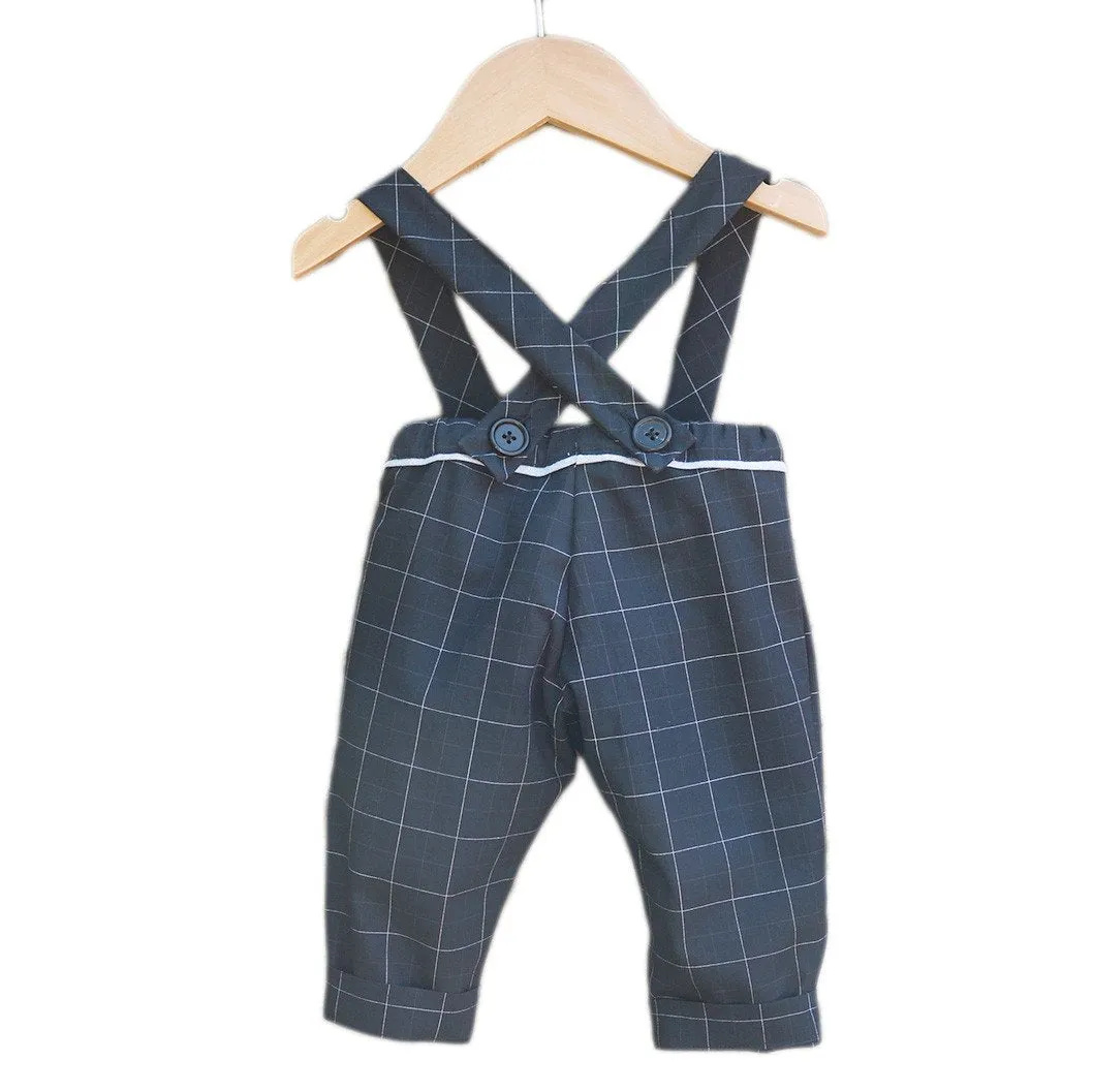 Ikatee - BRIGHTON Pants/shorty with Suspenders - 6M/4Y- Paper Sewing Pattern