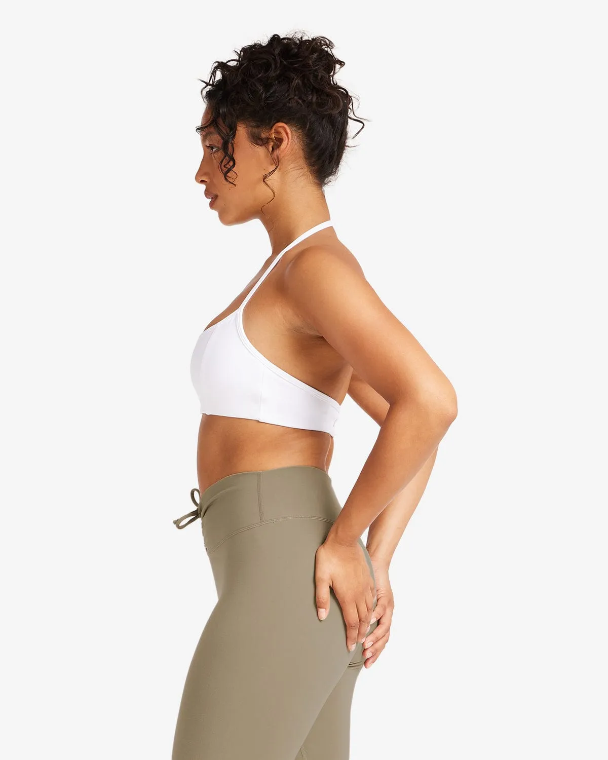 IM Serenity Contour Halter Crop | White