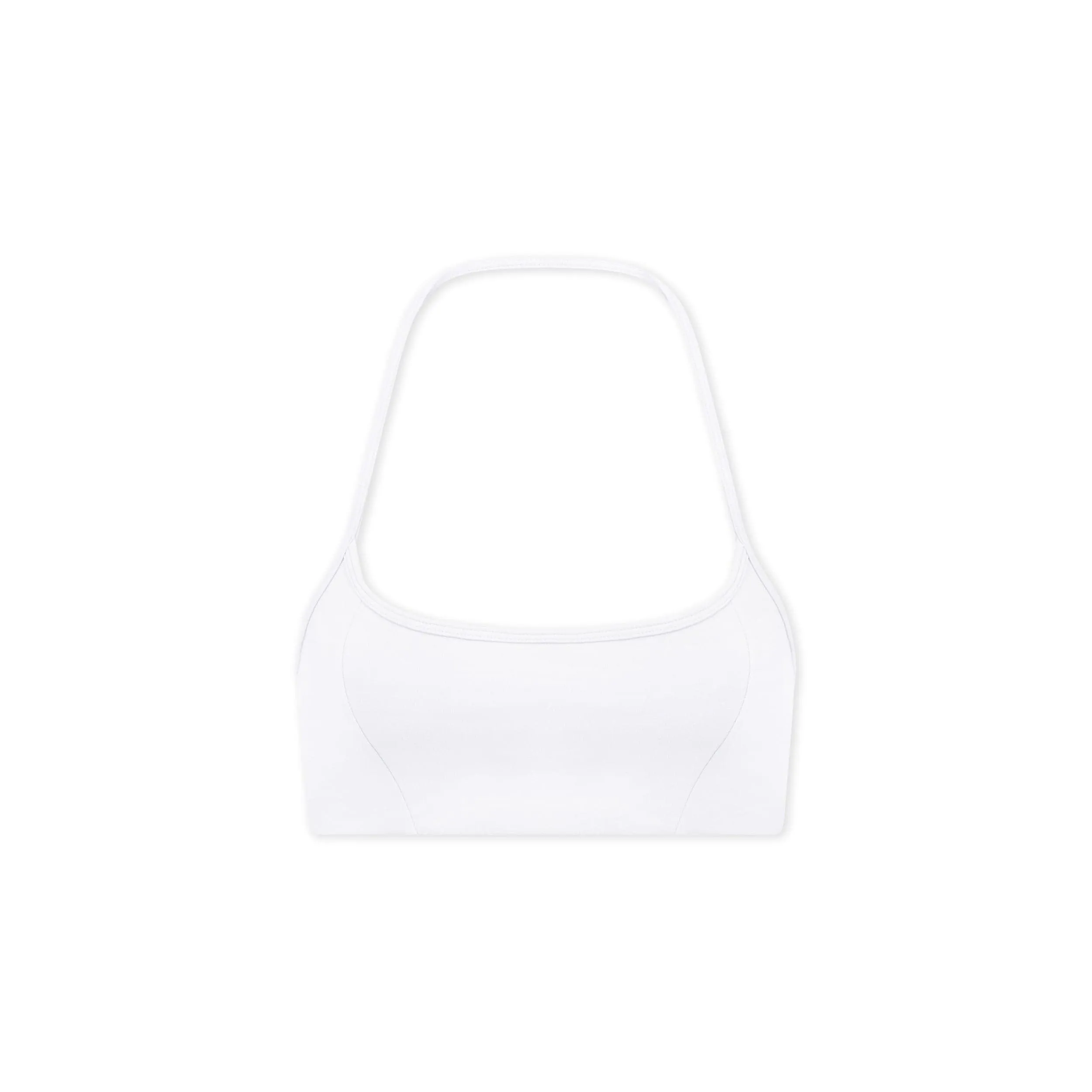 IM Serenity Contour Halter Crop | White