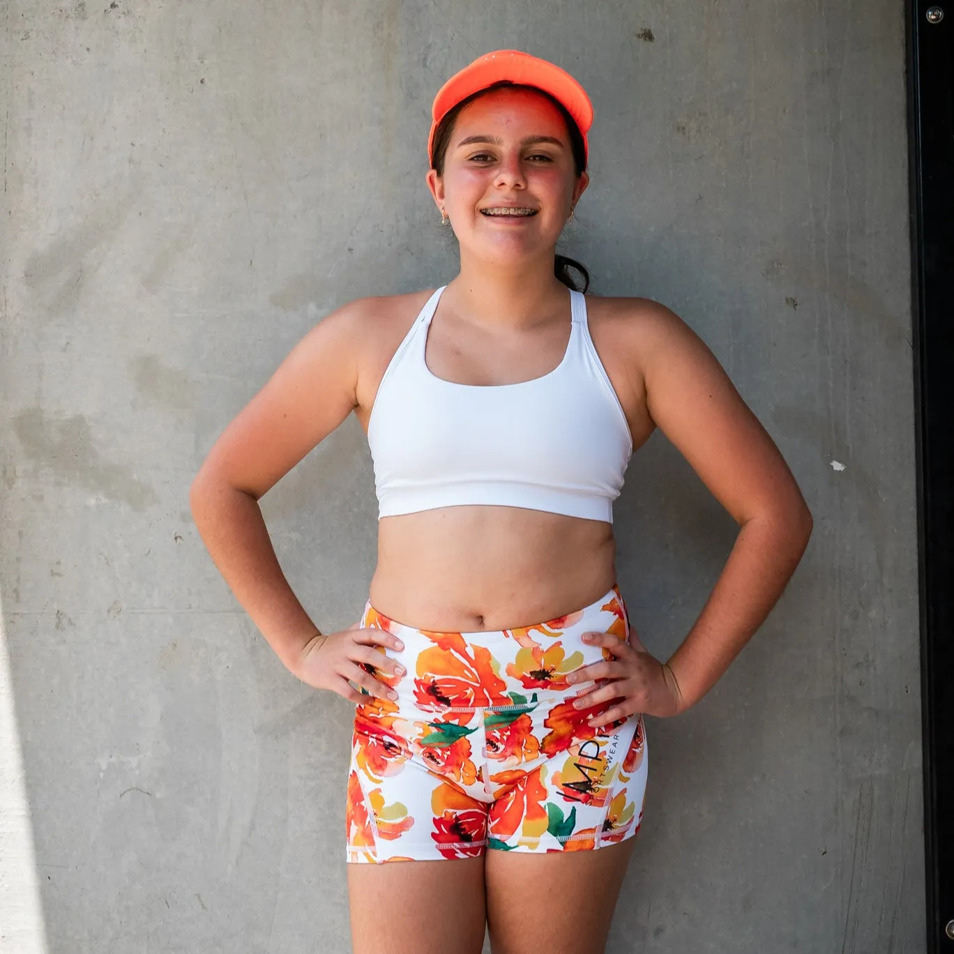 IMPI High Waist Running Short - Orange Samba