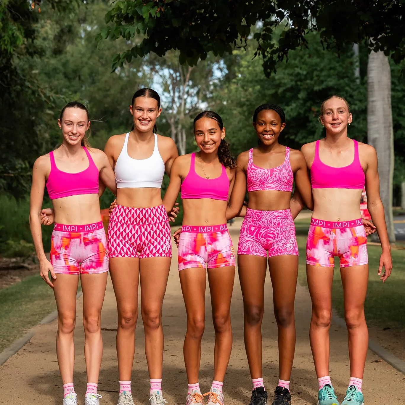 IMPI High Waisted Running Short - Hot Pink Minx