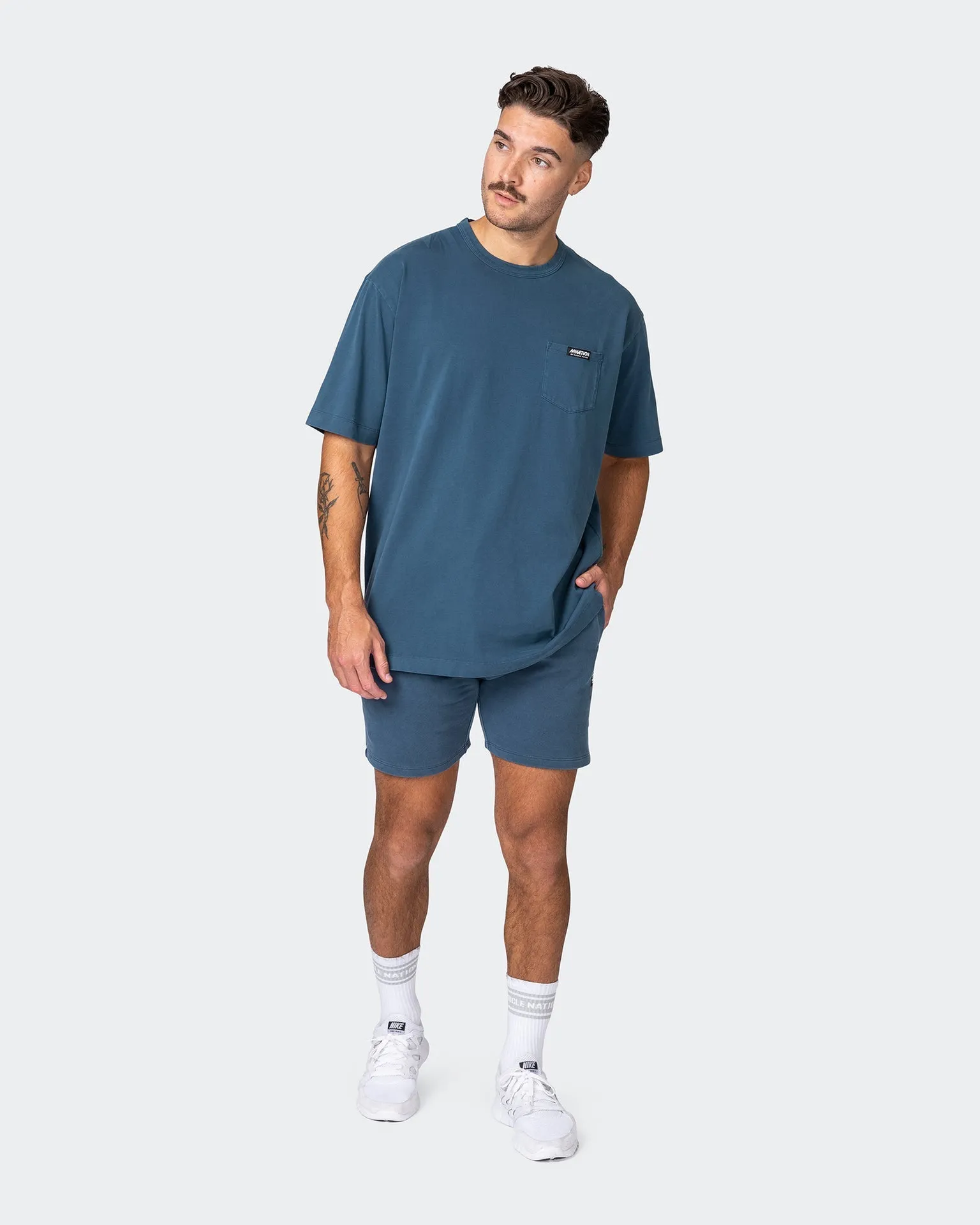 Infinite Vintage Shorts - Washed Bluesteel