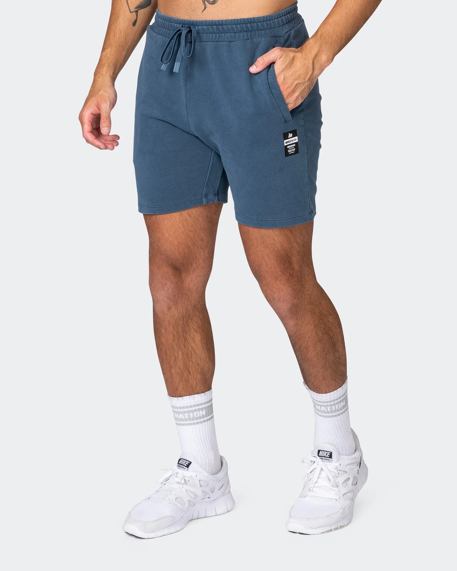 Infinite Vintage Shorts - Washed Bluesteel