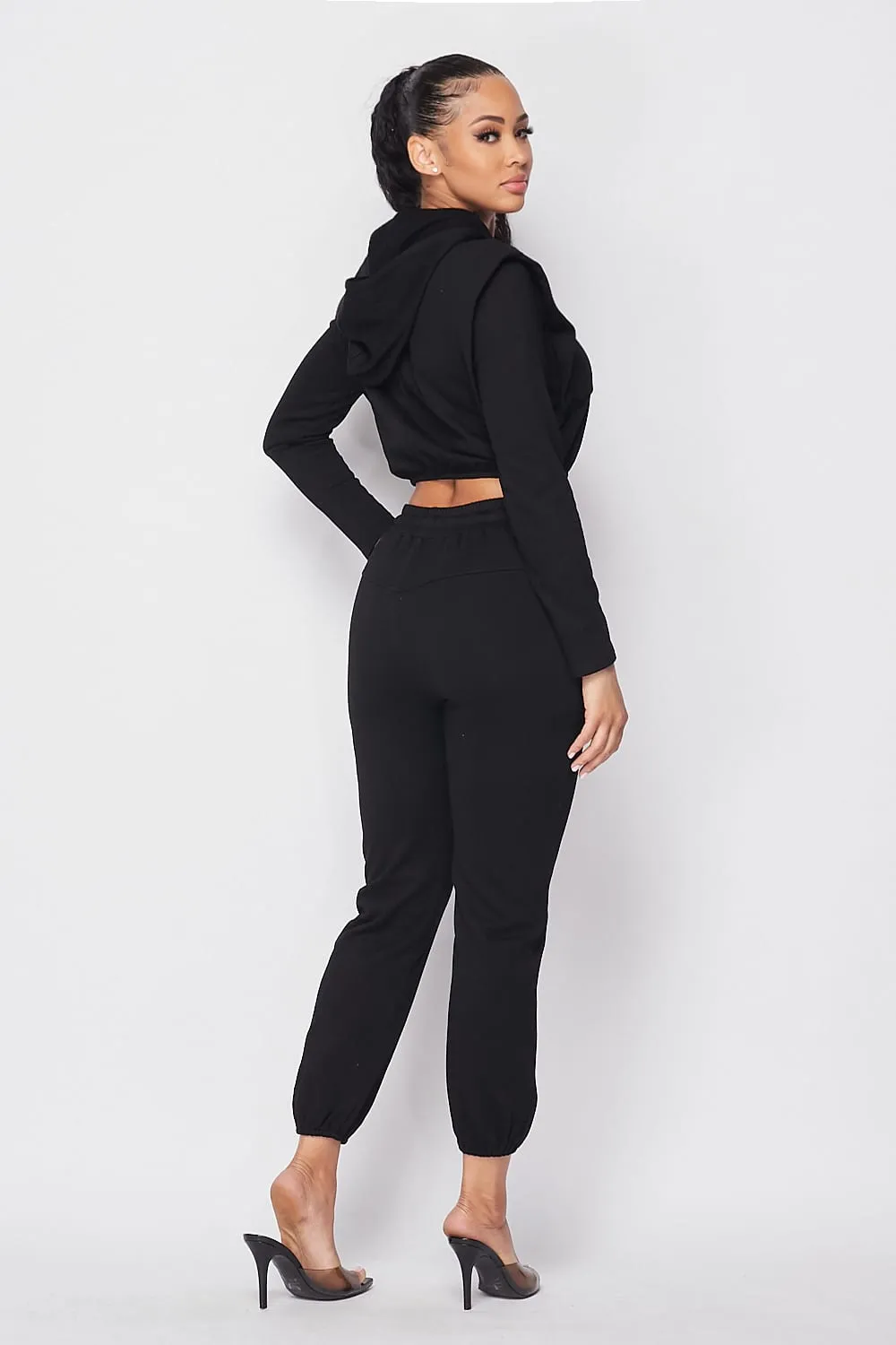 ISABELLA SWEATSUIT SET (BLACK)
