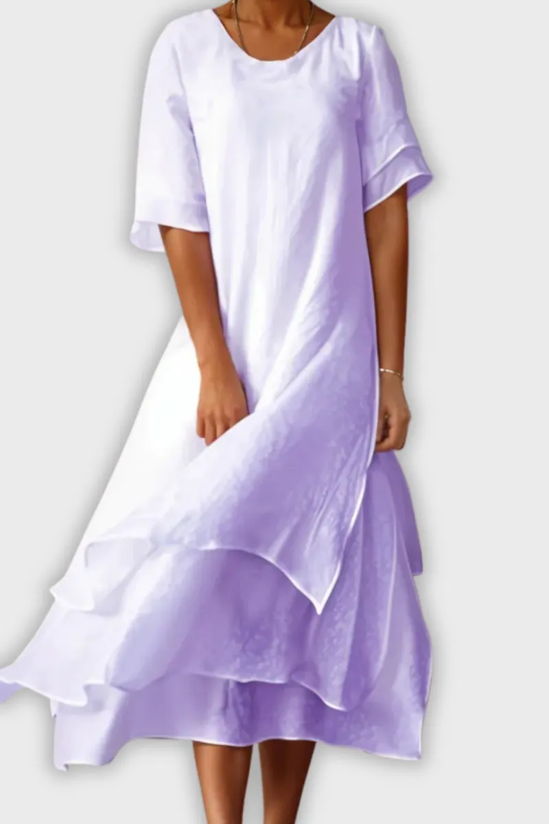 Isilde - Elegant cotton maxi dress