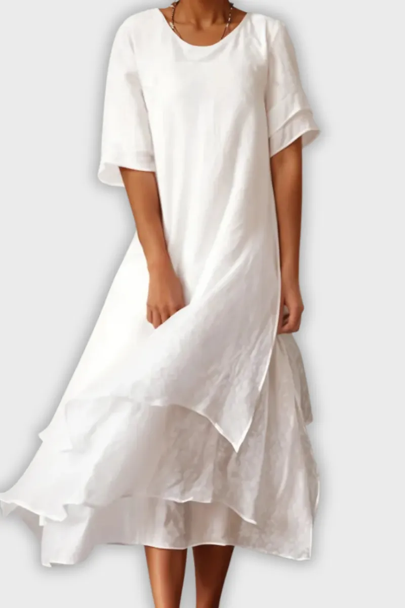 Isilde - Elegant cotton maxi dress