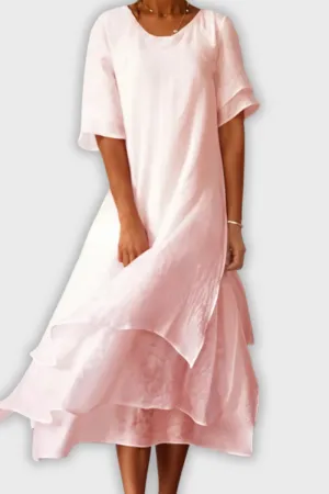 Isilde - Elegant cotton maxi dress