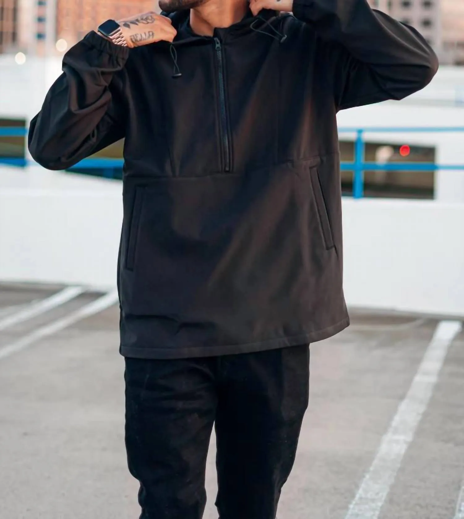 Jacob Fleece Hoodie In Black