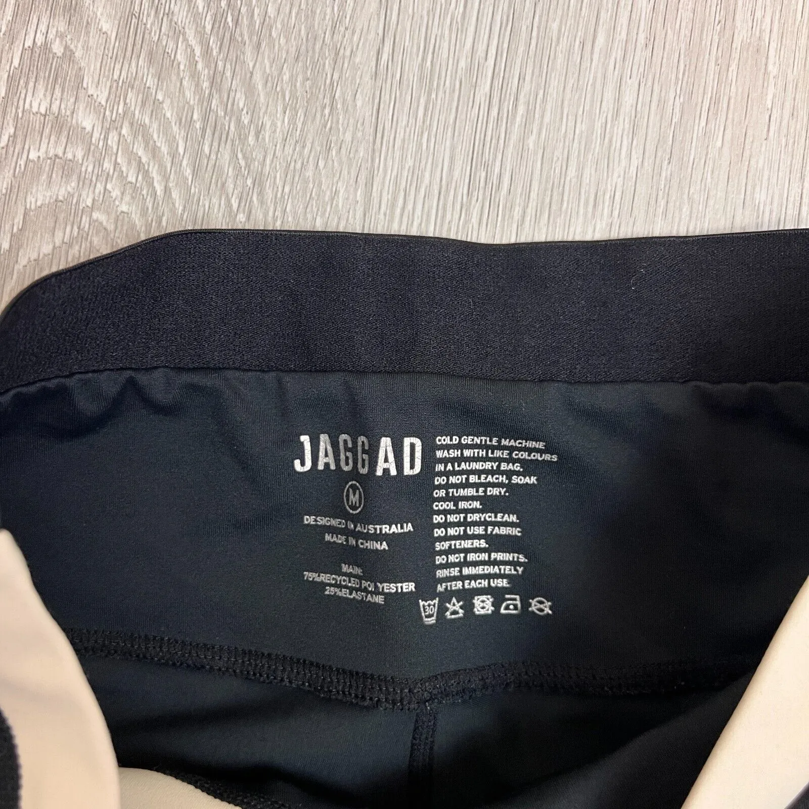 JAGGAD Womens Black Leggings Workout Activewear Size Medium