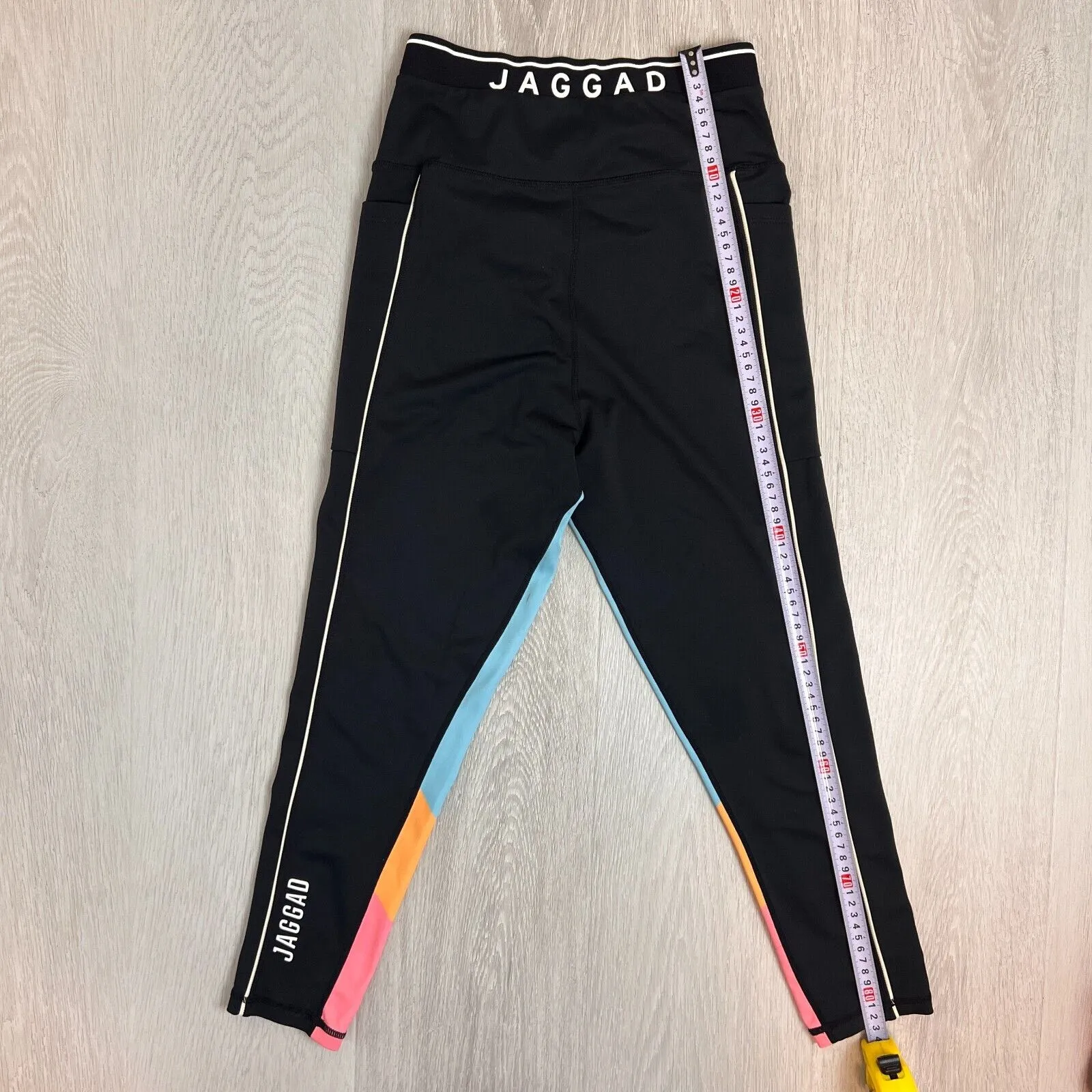 JAGGAD Womens Black Leggings Workout Activewear Size Medium