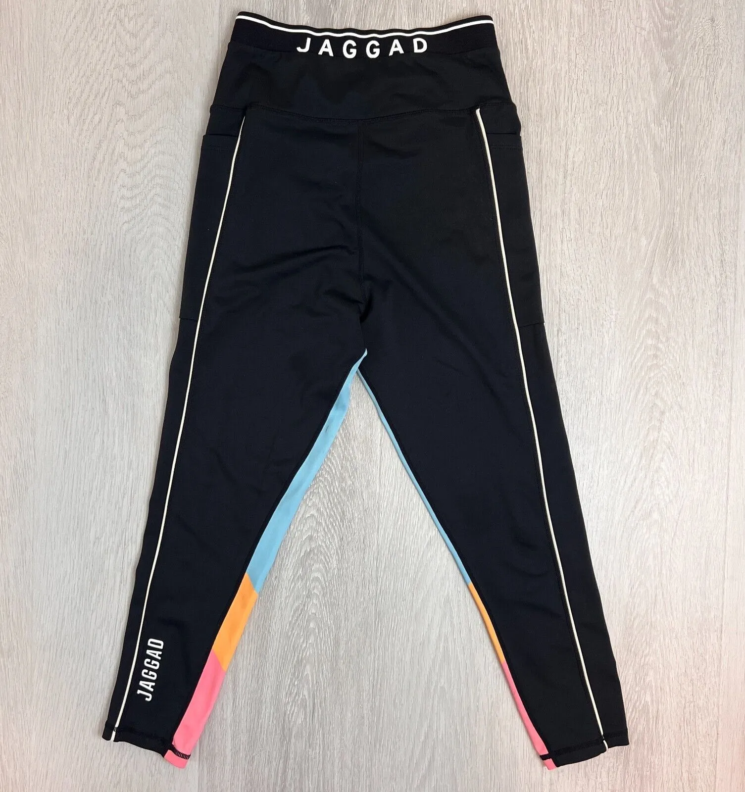 JAGGAD Womens Black Leggings Workout Activewear Size Medium