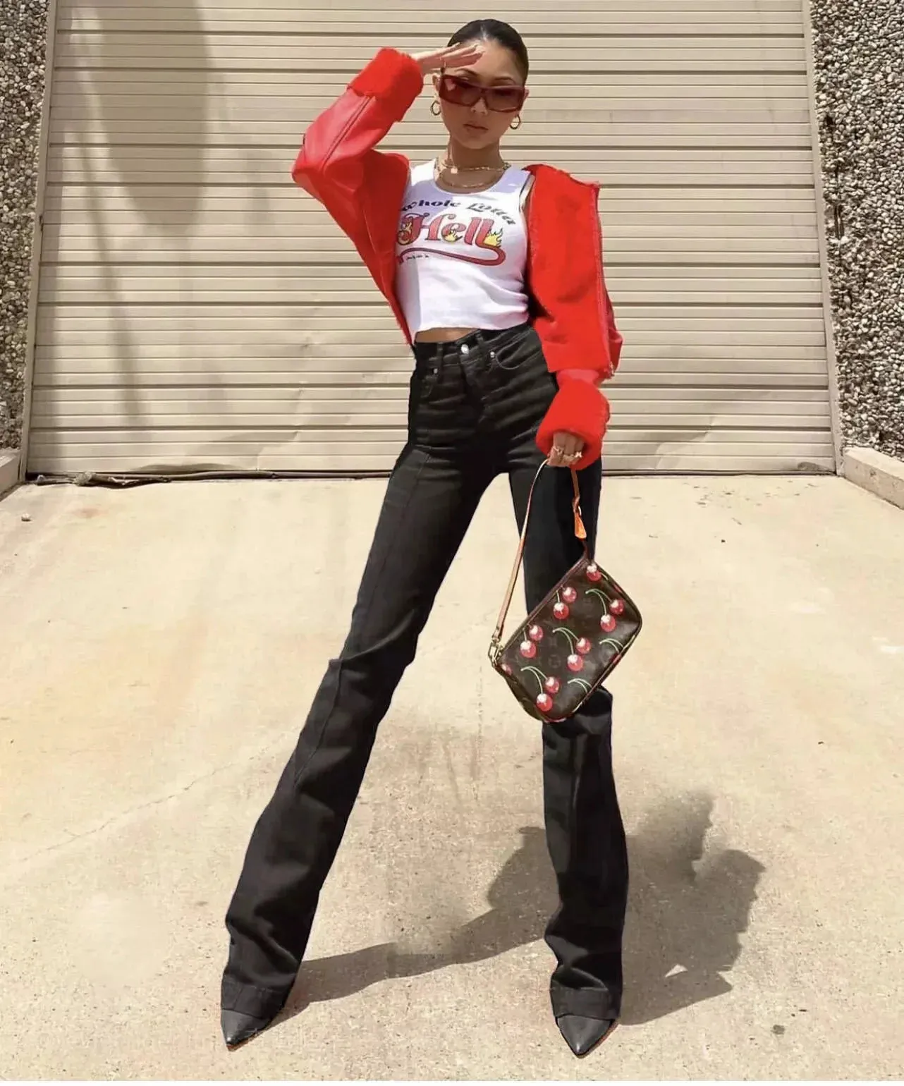 JazzHer Hannah Cut-Out Denim Pants