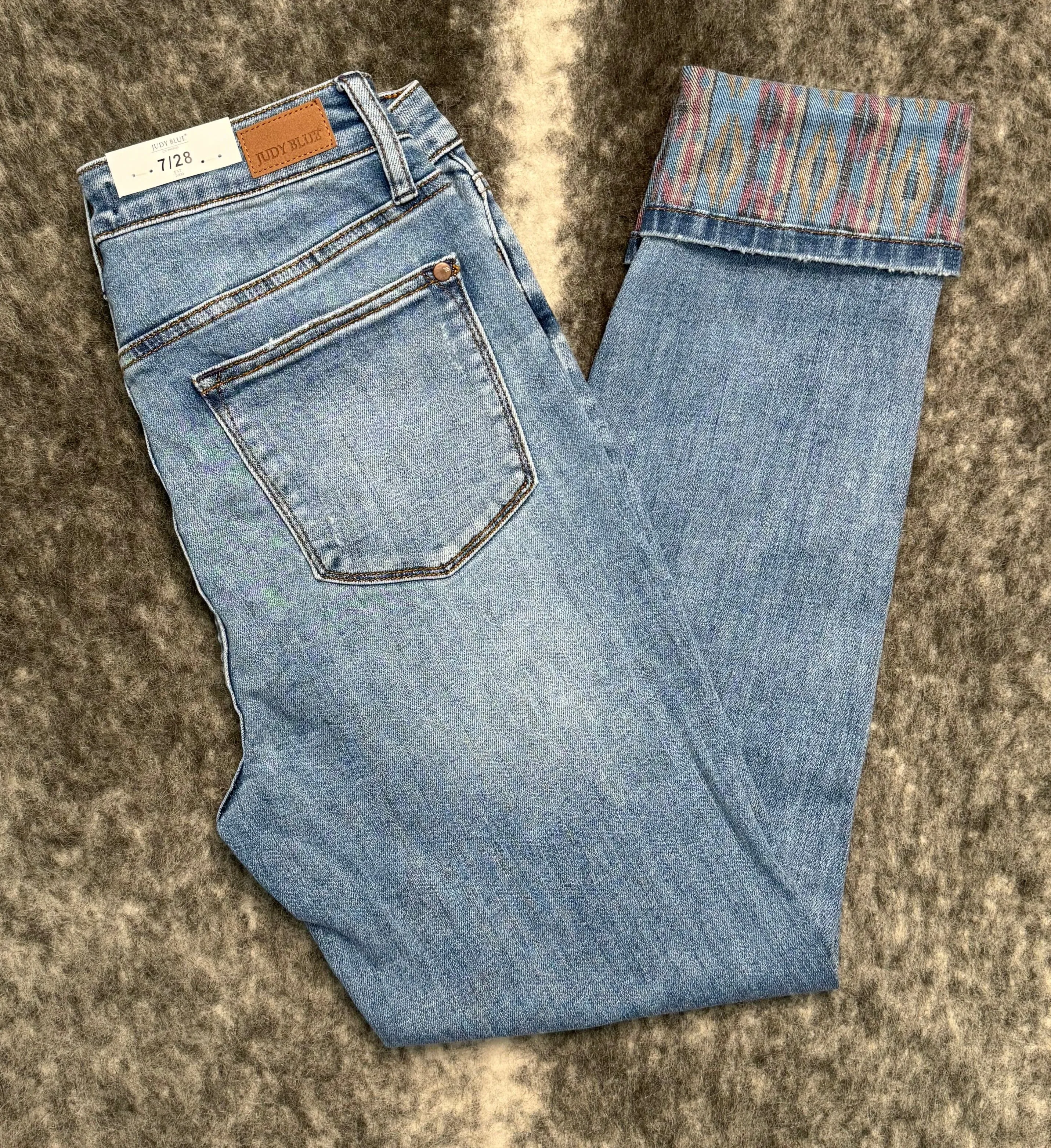 JB South Western Print Cuff Relax Fit