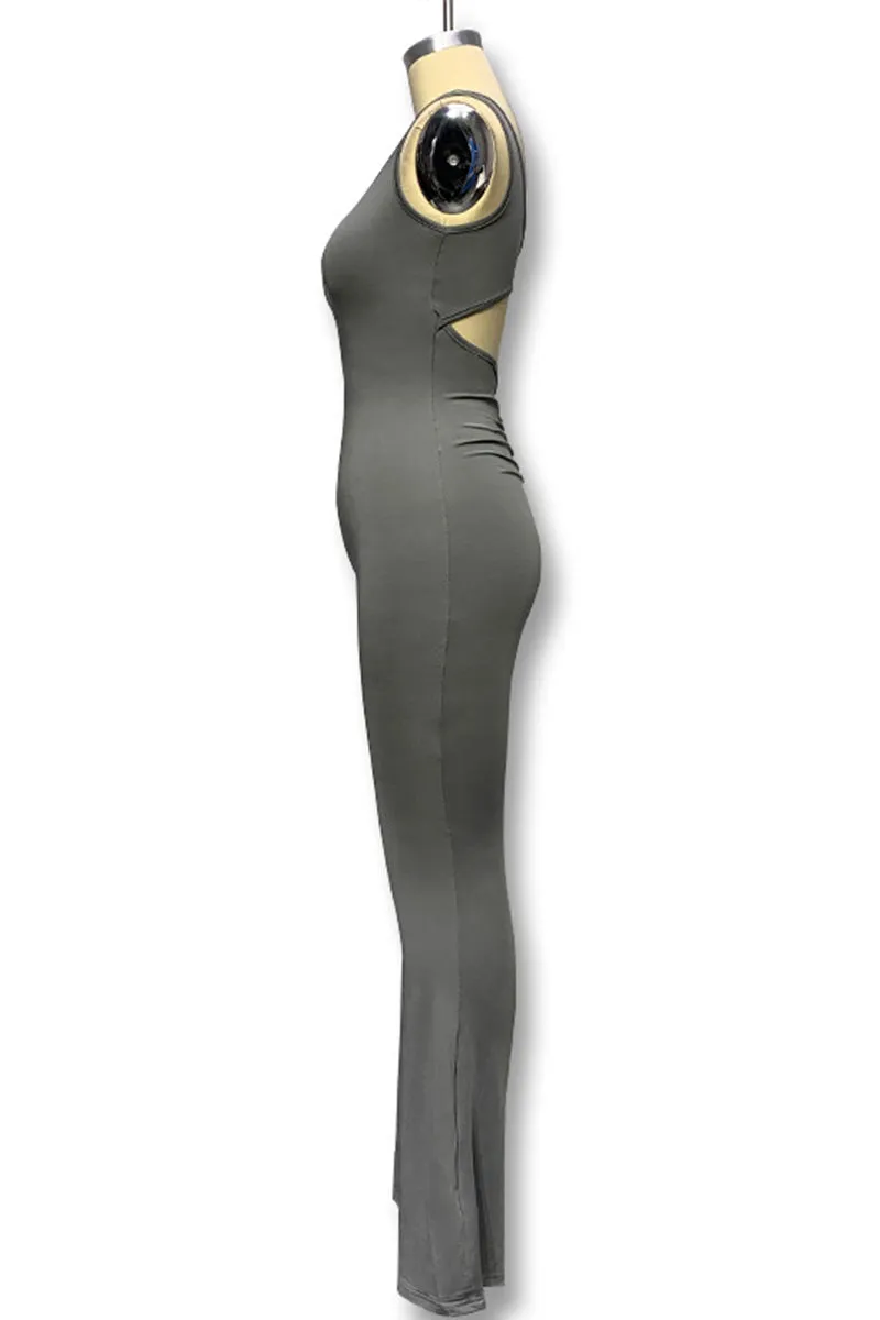 JK621 Sporty Flare Pants Jumpsuit