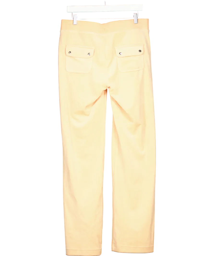Juicy Couture Orange Classic Velour Del Ray Pocketed Track Pants UK L