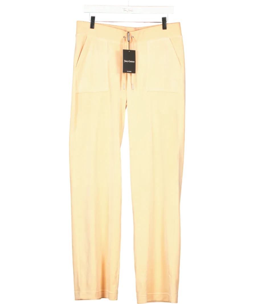 Juicy Couture Orange Classic Velour Del Ray Pocketed Track Pants UK L