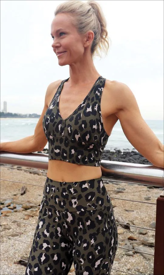 Jungle Leopard Eco Racer Back Bra