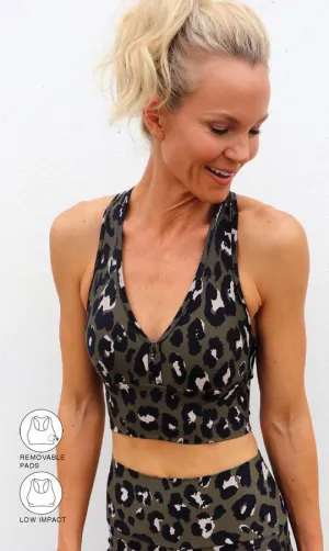 Jungle Leopard Eco Racer Back Bra