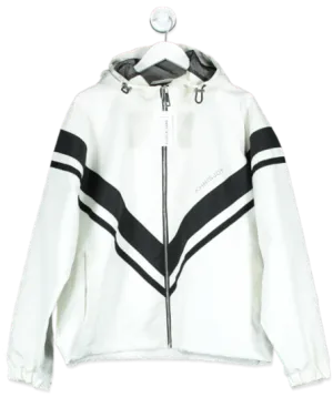 KHRISJOY Multicoloured Cream Jacket With Black Diagonal Stripes UK M