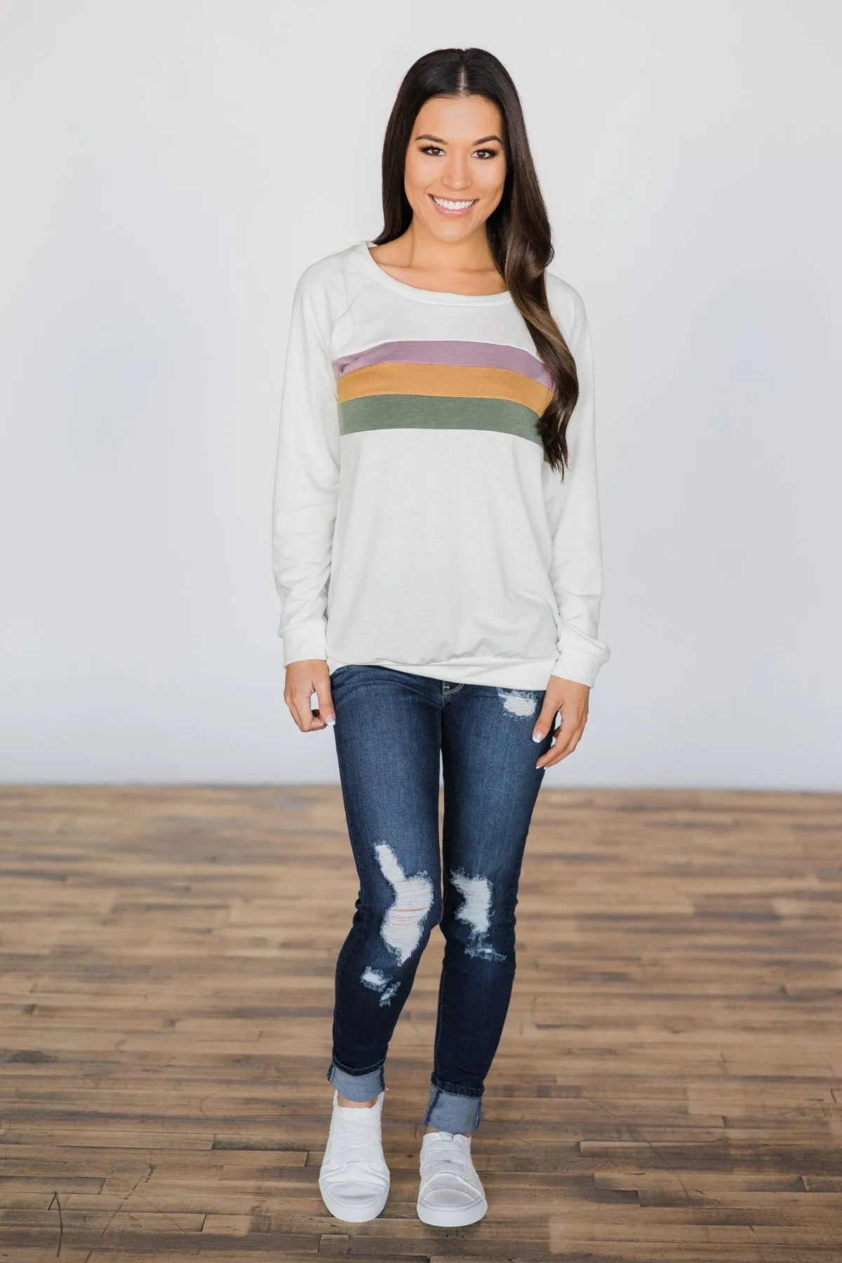 Kickin' It Old School Striped Top