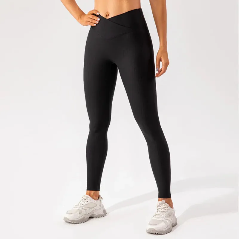 Kim - High Waist Yoga Ribbed Legging