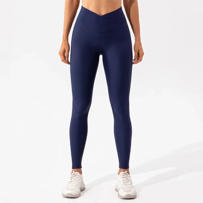 Kim - High Waist Yoga Ribbed Legging
