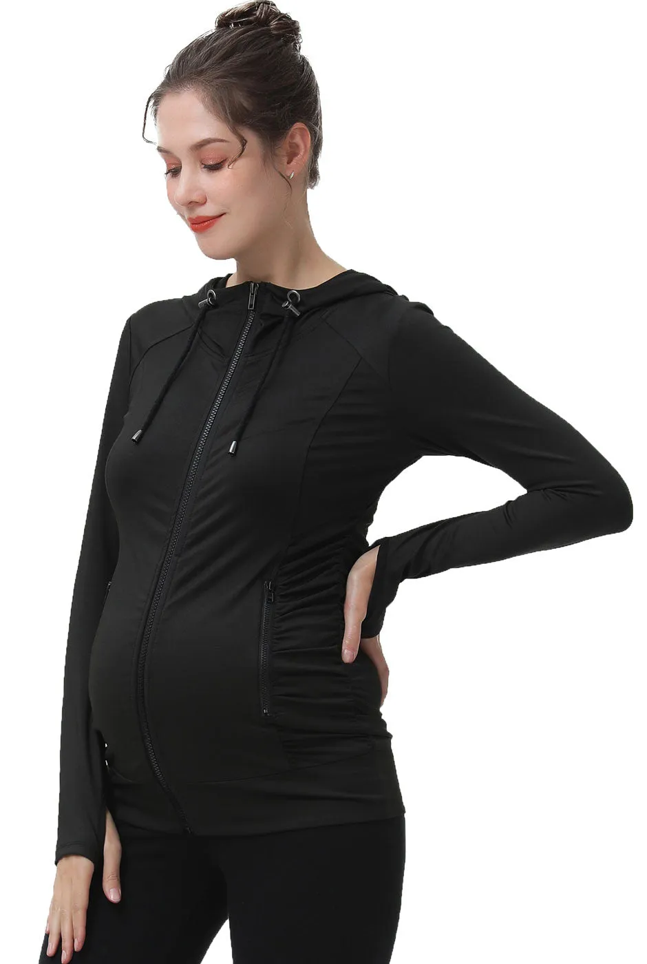 Kimi   Kai Maternity "Momo" Ruched Performance Jacket