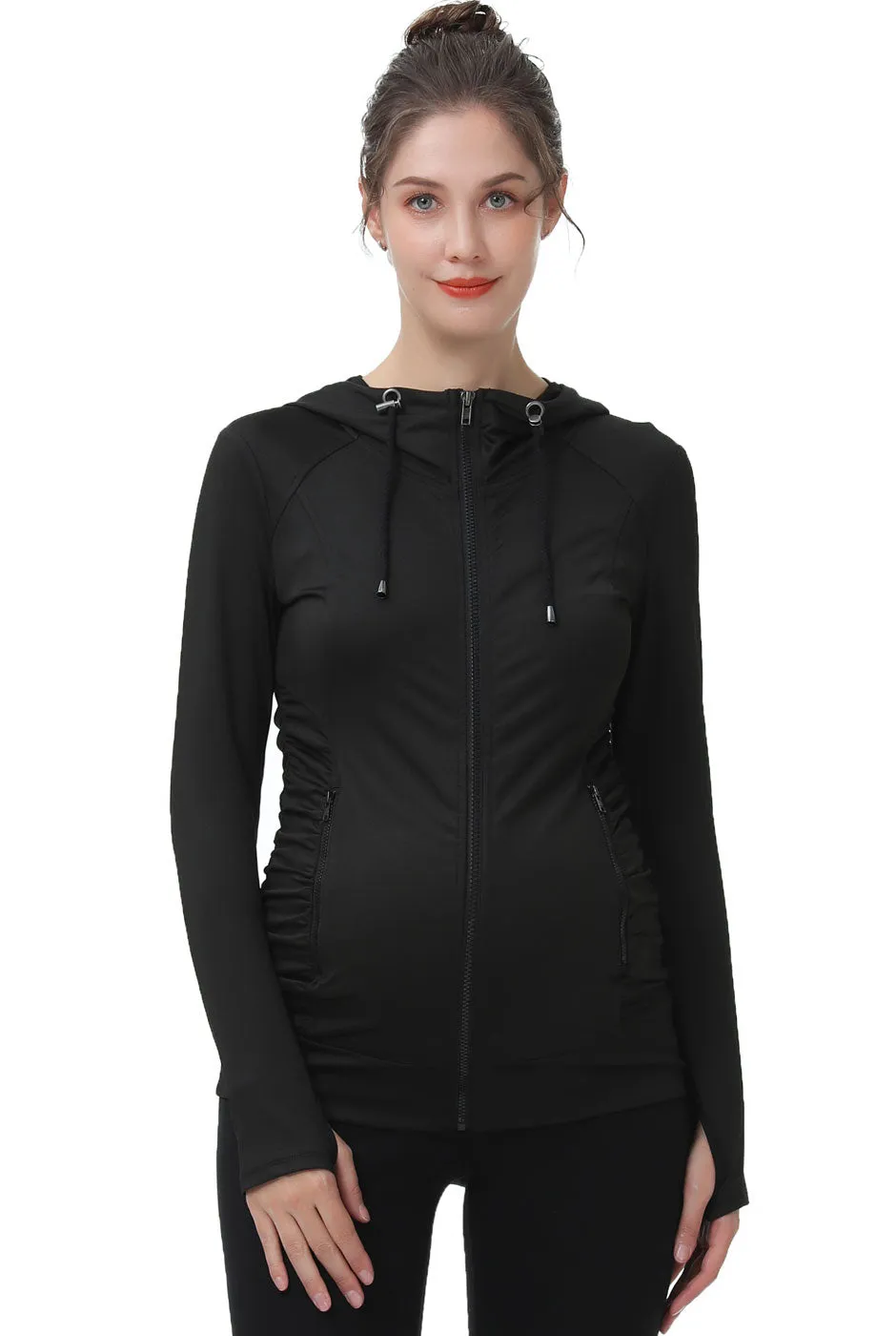 Kimi   Kai Maternity "Momo" Ruched Performance Jacket
