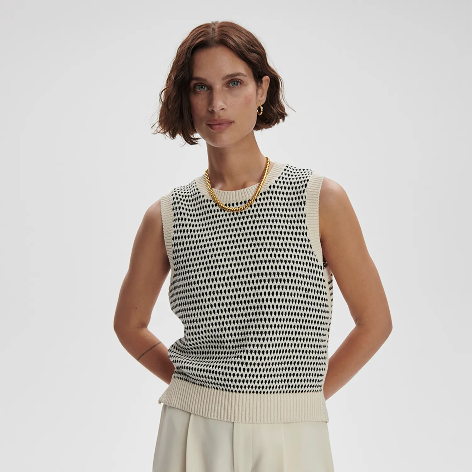 Knowles Textured Knit Vest