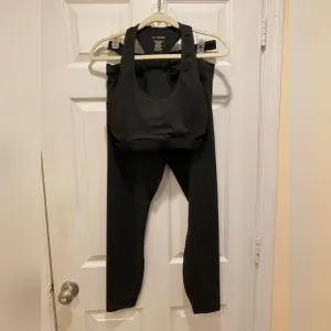 LA IMAGE  Black Top &amp; Bottom workout set, sz L, Women's, black NWOT.