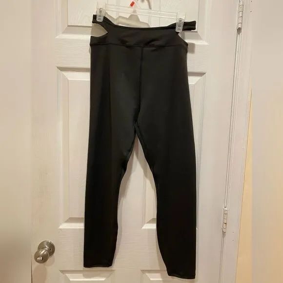 LA IMAGE  Black Top &amp; Bottom workout set, sz L, Women's, black NWOT.