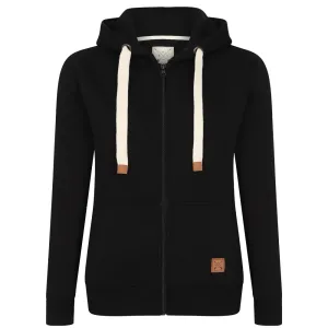Ladies Fleece Lined Full Zip Hoodie - Charcoal